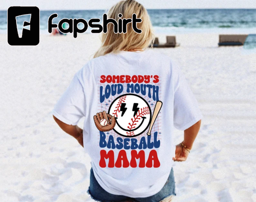 Cute Baseball Mom Shirts, Somebody’s Loud Mouth Baseball Mama Sweatshirt, Funny Baseball Mom Shirts, Baseball Mom, Baseball Mama Shirt Women