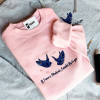 Embroidered BLUEBIRD Inspired, embroidered crewneck Sweatshirt, embroidered Hoodie