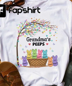 Personalized Grandma Bunny Easter Shirt, Custom Bunny…