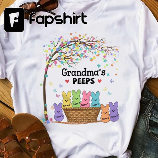 Personalized Grandma Bunny Easter Shirt, Custom Bunny Easter Grandma Shirt, Gift for Grandma, Mom, Easter’s Day