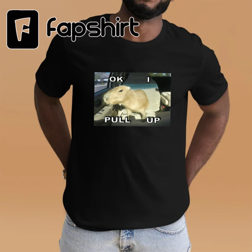 OK I Pull Up Capybara Funny Meme T Shirt Ok I Pull Up ,Capybara Sarcastic Funny Meme T-Shirt, OK I Pull Up Tee ,OK I Pull Up Funny