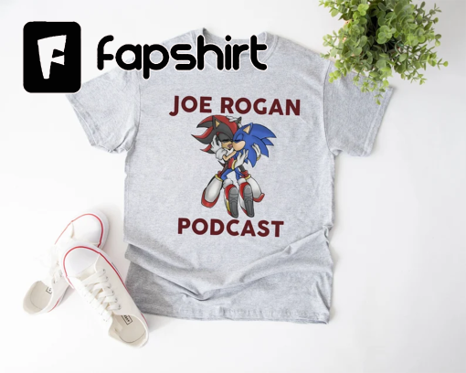 Joe Rogan Podcast Tshirt, Sweatshirt, Podcast Sonic Crewneck Sweatshirt Hoodies, Podcast Sonic kiss Shadow, Sonic Hedgehog Funny Gift