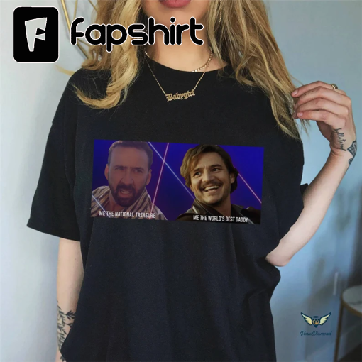 Pedro Pascal Shirt, The Unbearable Weight of Massive Talent, Customizable Nick and Pedro Shirt, Tiktok Meme, Instagram Meme, Couple Badge