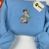 Anime Embroidered Sweatshirt, Akatsuk.i Brand Embroidered Sweatshirt, Narut.o Embroidered Shirt, Vintage Embroidered Sweatshirt, Anime Gift