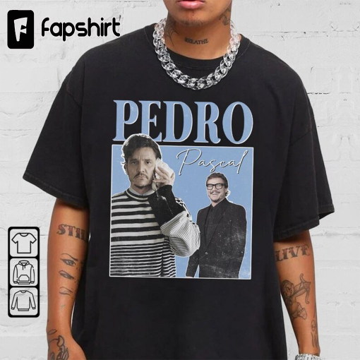 Actor Pedro Pascal Shirt V21, Pedro Pascal Narcos Sweatshirt, Pedro Pascal Vintage 90s Retro Gift For Fans Unisex Hoodie