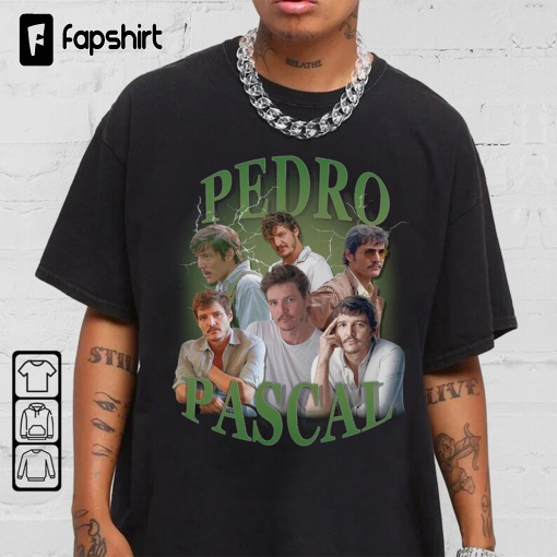 Actor Pedro Pascal Shirt V2, Pedro Pascal Narcos Sweatshirt, Pedro Pascal Vintage 90s Retro Gift For Fans Unisex Hoodie