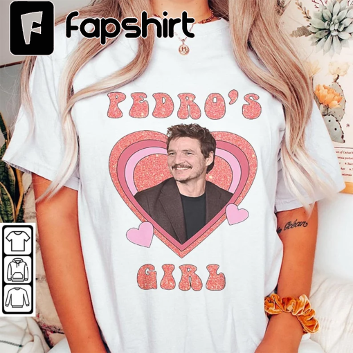 Actor Pedro Pascal Shirt, Pedro’s Girl Sweatshirt, Daddy’s Girl Vintage 90s Retro Gift For Fans Unisex Hoodie