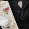 Bare Bear Embroidered Sweatshirt Hoodie, Custom Brand Embroidered Sweatshirts, Cartoon Brand Embroidered Sweatshirts