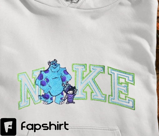 Custom Embroidered Sully and Boo Pullover Hoodie, Sully and Boo Embroidered Sweatshirt