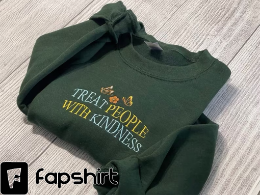 Treat People with Kindness Embroidered sweatshirt; TPWK embroidered crewneck; custom embroidered sweatshirts; gift for her; mother’s gifts