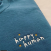 Happier than ever Embroidered sweatshirt; vintage happier than ever crewneck; custom designed embroidered crewneck