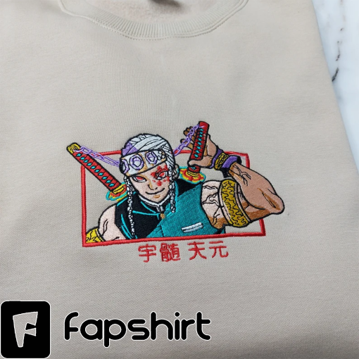 Anime Embroidered Sweatshirt, Embroidered Anime Shirt, Anime Shirt, Embroidered Shirt, Embroidered Hoodie, Anime Tee, Anime Shirt