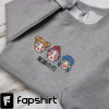 Anime Embroidered Sweatshirt, Embroidered Anime Shirt, Anime Shirt, Embroidered Shirt, Embroidered Hoodie, Anime Tee, Anime Shirt