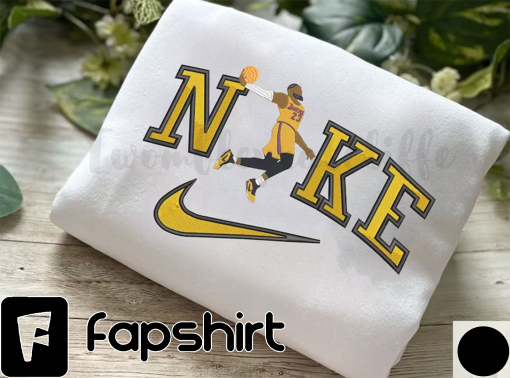 Inspired LeBron James Embroidered Crewneck, Custom Brand Embroidered Sweatshirt, Matching Couple Sweatshirt, Gift for Her And Him