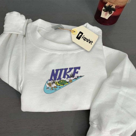 Nike Embroidered Sweatshirt, Inspired Brand Embroidered Sweatshirt, Brand Embroidered Hoodie, Inspired Brand Embroidered Crewneck, Brand Embroidered Gift