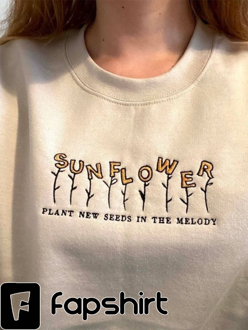 Sunflower Embroidered Sweatshirt