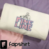 Harry Styles fine line embroidered white crewneck