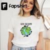 Earth Day 2023 Restore Earth Sea Turtle Art Save the Planet T-Shirt