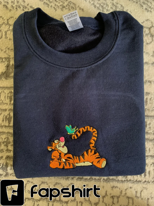 Tigger from Winnie the Pooh Embroidery Sweatshirt