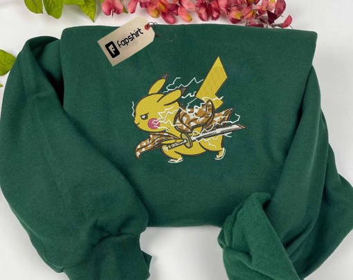 Anime Embroidered Sweatshirt, Anime Embroidered Crewneck, Custom Anime Embroidered Hoodie, Anime Gift, Embroidered Gift