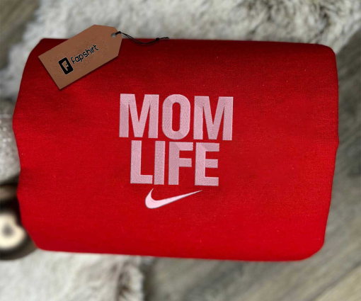 Mom Life Embroidered Sweatshirt, Mother Day Embroidered Sweatshirt, Adorable Gift For Mother Day, Mother Day Brand Embroidered Crewneck, Best Mom Embroidered Sweatshirt