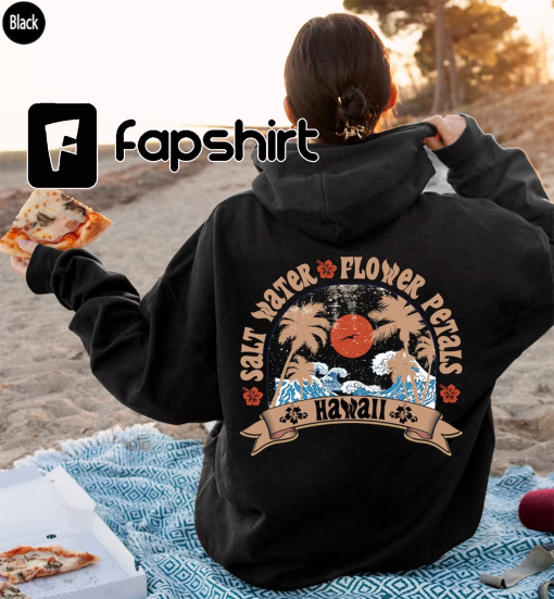 Trendy Surf Hoodie, Aesthetic Hawaii Sweatshirt, Women’s Siesta Beach Hoodie, Co