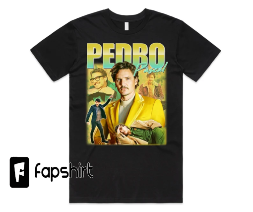 Pedro Pascal Homage T-shirt Tee Top Movie Icon Retro 90’s Actor Gift Unisex Men’s Women’s