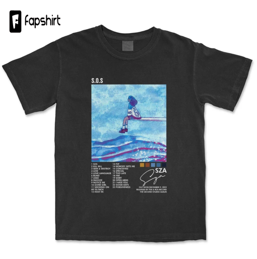 SZA – SOS Album Track List T-shirt , Sweatshirt, Sza – Good Days, Sza Merch, SOS Tour 2023, Kill Bill.