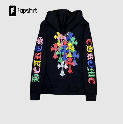 2023 Chrome Hearts Multi Color Cross Cemetery Hoodie,streatwear unisex cotton hoodie