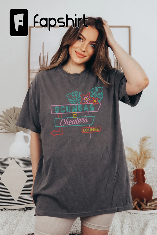 The ORIGINAL Scumbag and Cheaters Lounge Unisex Premium Comfort Colors T-shirt – All Proceeds Benefit Charity