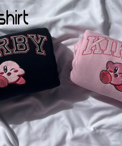 Kirb@y Outlined Vintage Embroidery Crewneck Sweatshirt .