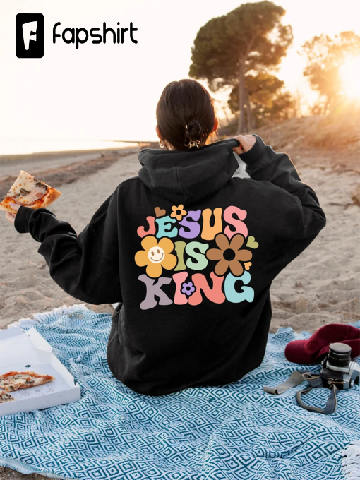 Jesus Is King Hoodie, Jesus Vsco Hoodie, Christian Apparel, Groovy Tumbler Hoodie, Jesus Hoodie, Trendy Hoodie, Oversized Hoodie