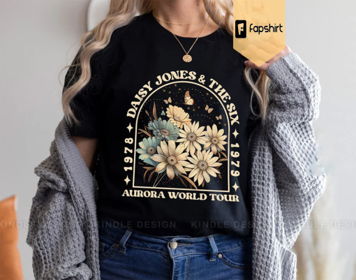 Wildflower Aurora Concert Shirt, Boho Daisy Jones Merch, the Six Band Tshirt, Gift for Book Lover, Daisy Jones the Six Bookish Tee