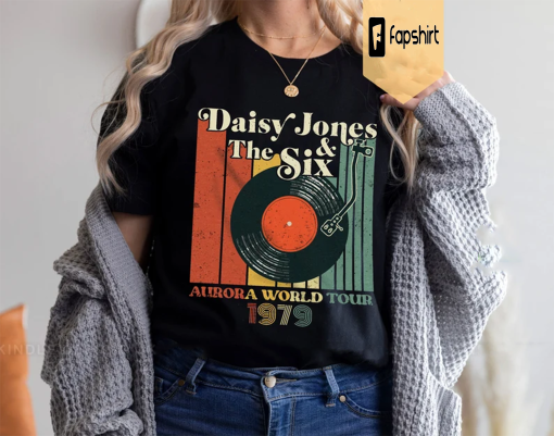 Vintage Daisy Jones and the Six Shirt, Lp Aurora World Tour 1979 Tshirt, Daisy Jones Merch, Book Lover Shirt, Taylor Jenkins Reid Tee