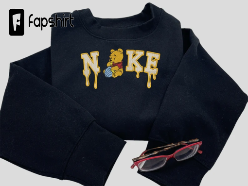 Winnie the Pooh Embroidered Sweatshirt, Pooh Crewneck, Trendy Vintage Sweatshirt perfect gift