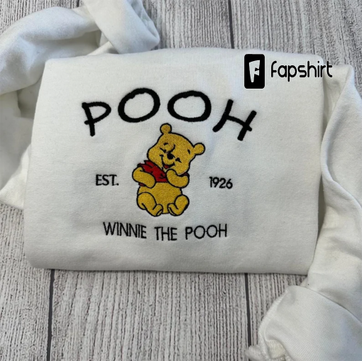 Winnie the Pooh Embroidered sweatshirt; Winnie the Pooh crewneck; gift for her/him custom embroidery crewneck; custom embroidery