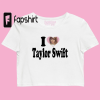 Taylor Swift Lover Album Cropped Tee – The Eras Tour Concert Shirt – Swiftie Fan cropped tshirt – Taylor Swift lover t-shirt