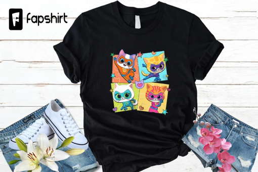 Disney Superkitties Pounce Shirt, Superkitties Character, Super Cat Shirt, Bitsy Cat, Ginny Cat, Buddy Cat, Sparks Shirt, Junior Superkities