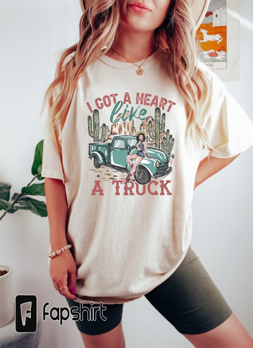 I Got A Heart Like A Truck, Country Music Shirt, Cowboy Sweatshirt, Howdy Western Gift, Nashville Shirt, Country Music Concert Tee,Howdy Tee