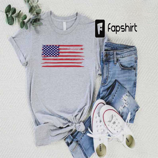 America Flag T-shirt, 4Th Of July Flag Shirt, Patriotic T-Shirts, USA Flag Shirt, Patriotic American Flag Shirts, USA Flag Distressed Shirt