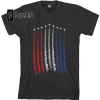 Distressed White American USA Flag Patriotic Patriotism Land Of The Free United States Of America Constitution Men’s T-shirt OSF-0026