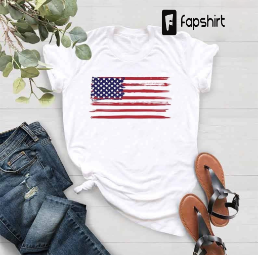 America Flag T-shirt, 4Th Of July Flag Shirt, Patriotic T-Shirts, USA Flag Shirt, Patriotic American Flag Shirts, USA Flag Distressed Shirt