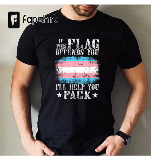 Transgender If This Flag Offends You Trans Rainbow Pride T-Shirt