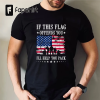 I Stand for the Flag and Kneel for the Cross Shirt USA Flag T-Shirt