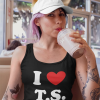 Tank Top – I love HEART TS – funny humor retro tee – XS-2X – Soft Unisex Soft shirt Tank Top