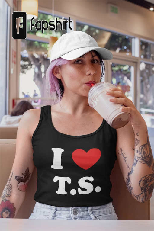 Tank Top – I love HEART TS – funny humor retro tee – XS-2X – Soft Unisex Soft shirt Tank Top