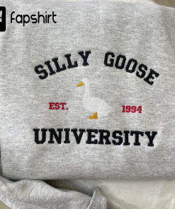 Silly Goose University Embroidered Sweatshirt- Y2K Style…