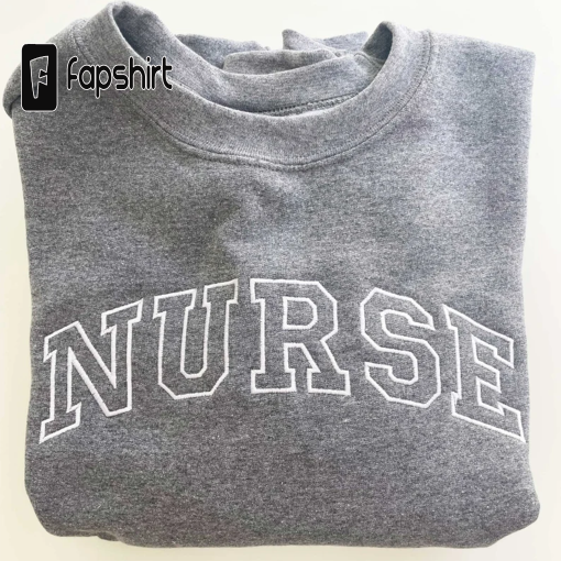 NURSE Athletic Block Sweatshirt | Nurse Pullover Sweatshirt | Gift for Grad | New Nurse Gift