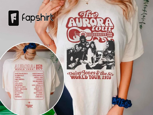 Vintage Daisy Jones And The Six 2 Side Shirts, Aurora World Tour Shirt, Unisex Concert Sweatshirt, Daisy Jones And Billy Dunne Hoodies Tee