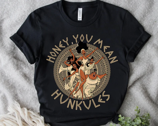 Disney Hercules Diva The Muses Honey You Mean Hunkules Retro 90s Shirt, Unisex T-shirt Family Birthday Gift Adult Kid Toddler Tee